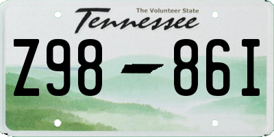 TN license plate Z9886I