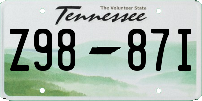 TN license plate Z9887I