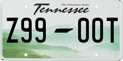 TN license plate Z9900T