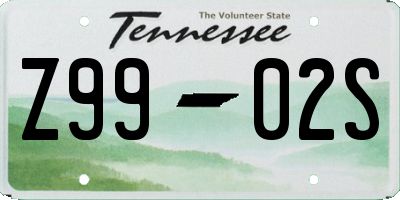 TN license plate Z9902S