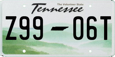 TN license plate Z9906T