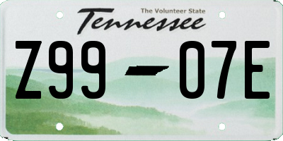 TN license plate Z9907E