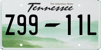 TN license plate Z9911L