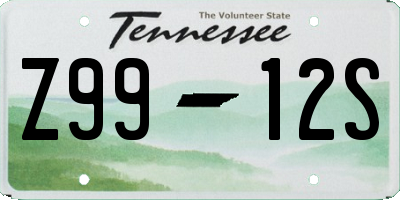 TN license plate Z9912S