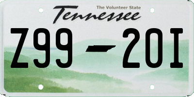 TN license plate Z9920I