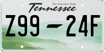 TN license plate Z9924F