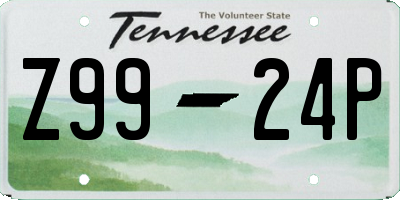 TN license plate Z9924P