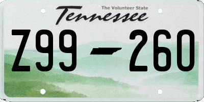 TN license plate Z9926O