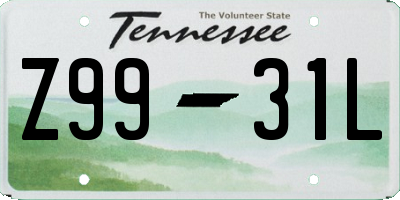 TN license plate Z9931L