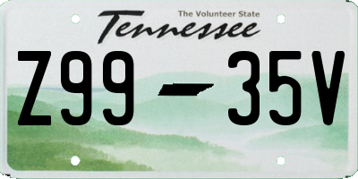 TN license plate Z9935V