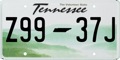 TN license plate Z9937J
