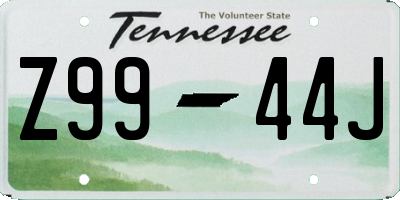 TN license plate Z9944J