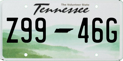 TN license plate Z9946G
