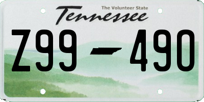 TN license plate Z9949O