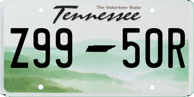 TN license plate Z9950R