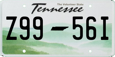 TN license plate Z9956I