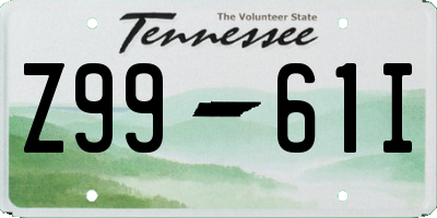 TN license plate Z9961I