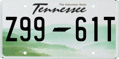 TN license plate Z9961T