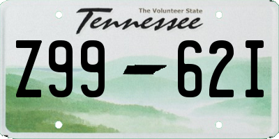 TN license plate Z9962I