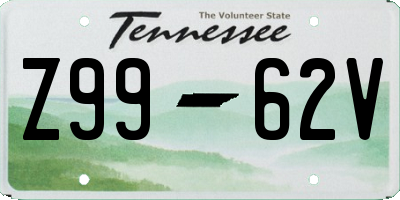 TN license plate Z9962V