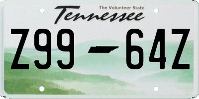 TN license plate Z9964Z