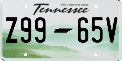 TN license plate Z9965V
