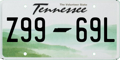 TN license plate Z9969L