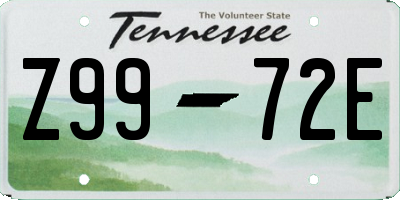 TN license plate Z9972E