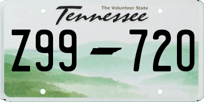 TN license plate Z9972O