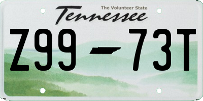 TN license plate Z9973T