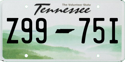 TN license plate Z9975I