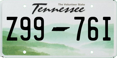 TN license plate Z9976I