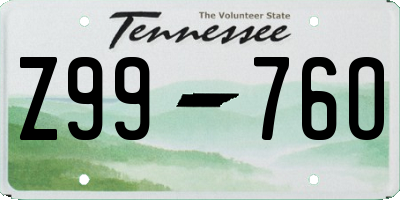 TN license plate Z9976O