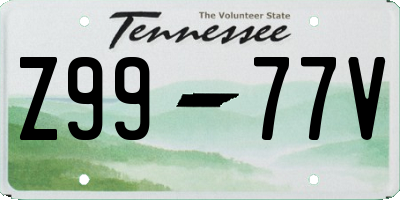 TN license plate Z9977V