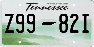 TN license plate Z9982I