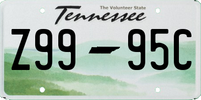 TN license plate Z9995C