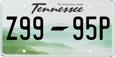 TN license plate Z9995P