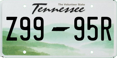 TN license plate Z9995R