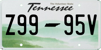 TN license plate Z9995V