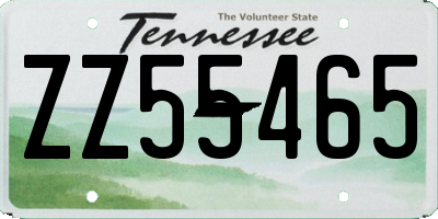 TN license plate ZZ55465