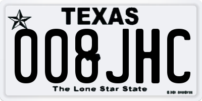 TX license plate 008JHC