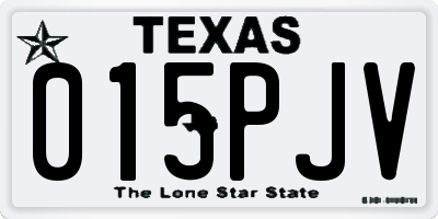 TX license plate 015PJV