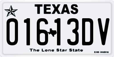 TX license plate 01613DV