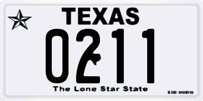 TX license plate 0211