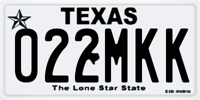 TX license plate 022MKK