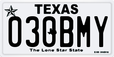 TX license plate 030BMY