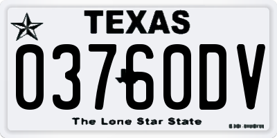 TX license plate 03760DV