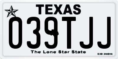 TX license plate 039TJJ