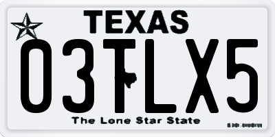 TX license plate 03TLX5