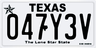 TX license plate 047Y3V